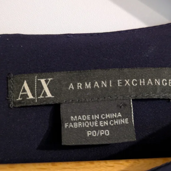 Armani Exchange Eggplant Gold Embellished Shoulders Mini Dress - Picture 7 of 9